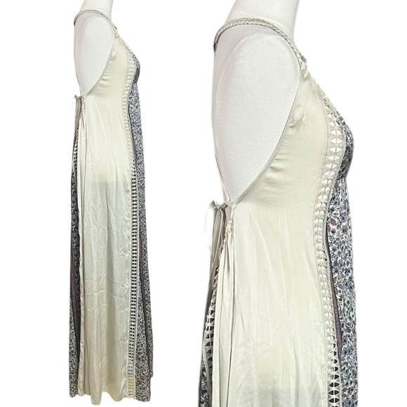 Free People Bohemian Nights Maxi Slip Dress Size Medium NWT Silky 70s Lace - Picture 8 of 16